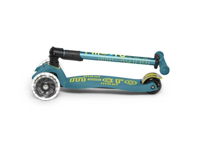Trottinette Maxi Micro Deluxe pliable Bleu Pétrole LED