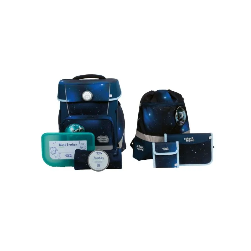 School Mood Champion Maxx 7-teiliges Schulranzen-Set - Moritz (Weltall)