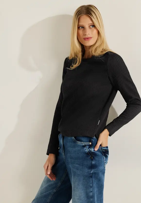CECIL Langarmshirt mit Struktur