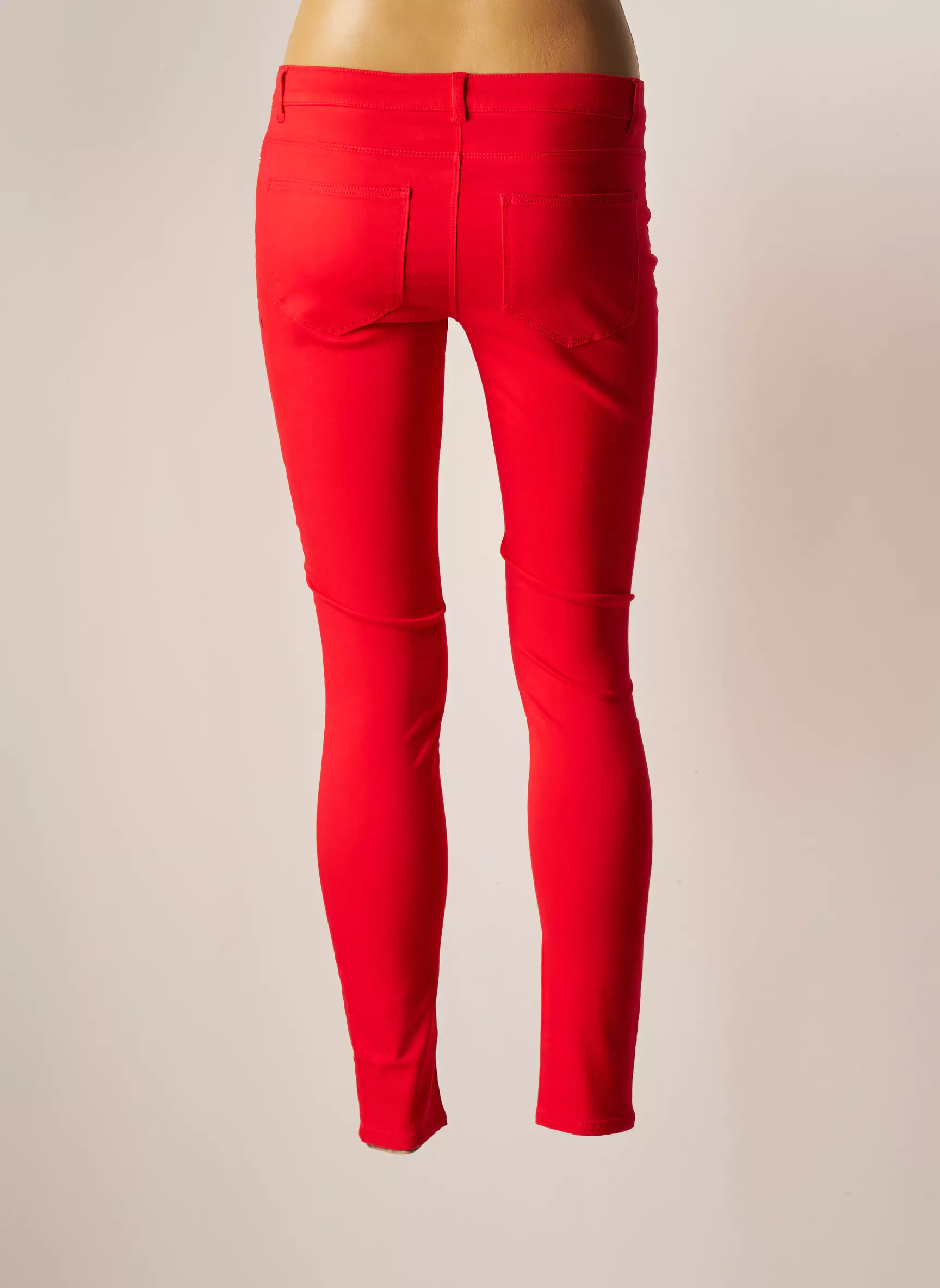 Vero Moda Pantalons Slim Femme couleur rouge
