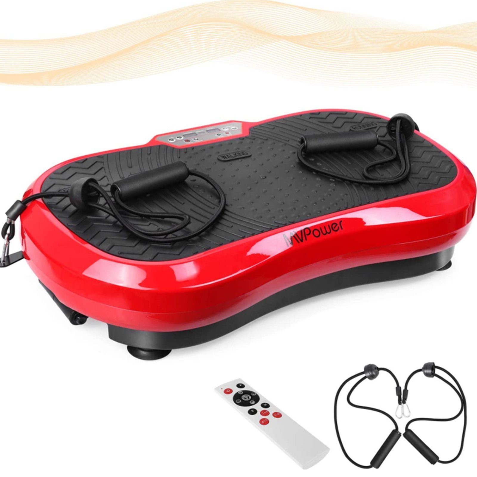 MVPower Vibrationsplatte, 120 Intensitätsstufen, (Ganzkörpertraining zu Hause, Body Shaping Muskel Bauen), mit Ultra leisem Motor Fernbedienung
