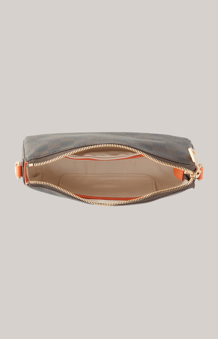 Schultertasche Piazza Edition Jasmina in Braun/Schwarz/Orange
