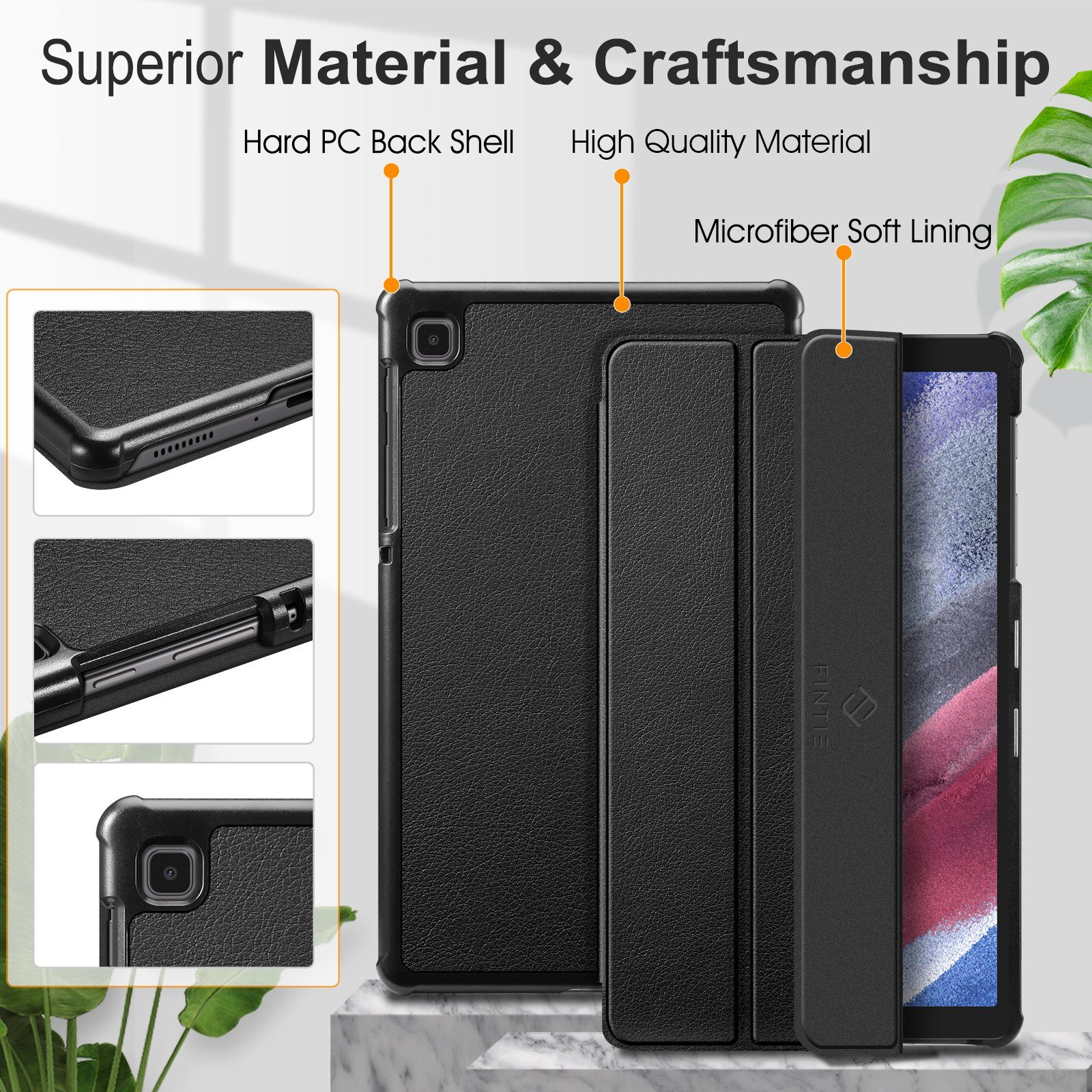Fintie Tablet-Hülle Hülle für Samsung Galaxy Tab A7 Lite 8.7 2021 - Ultra Schlank Kunstleder Schutzhülle Cover für Samsung Galaxy Tab A7 Lite 8.7 Zoll SM-T225/T220 Tablet