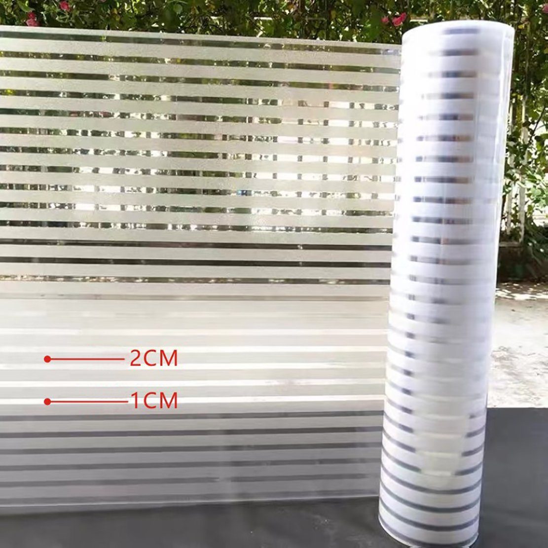 Fensterfolie Glasfolie, gestreifte Milchglasfolie, Peek-Folie, ZanMax
