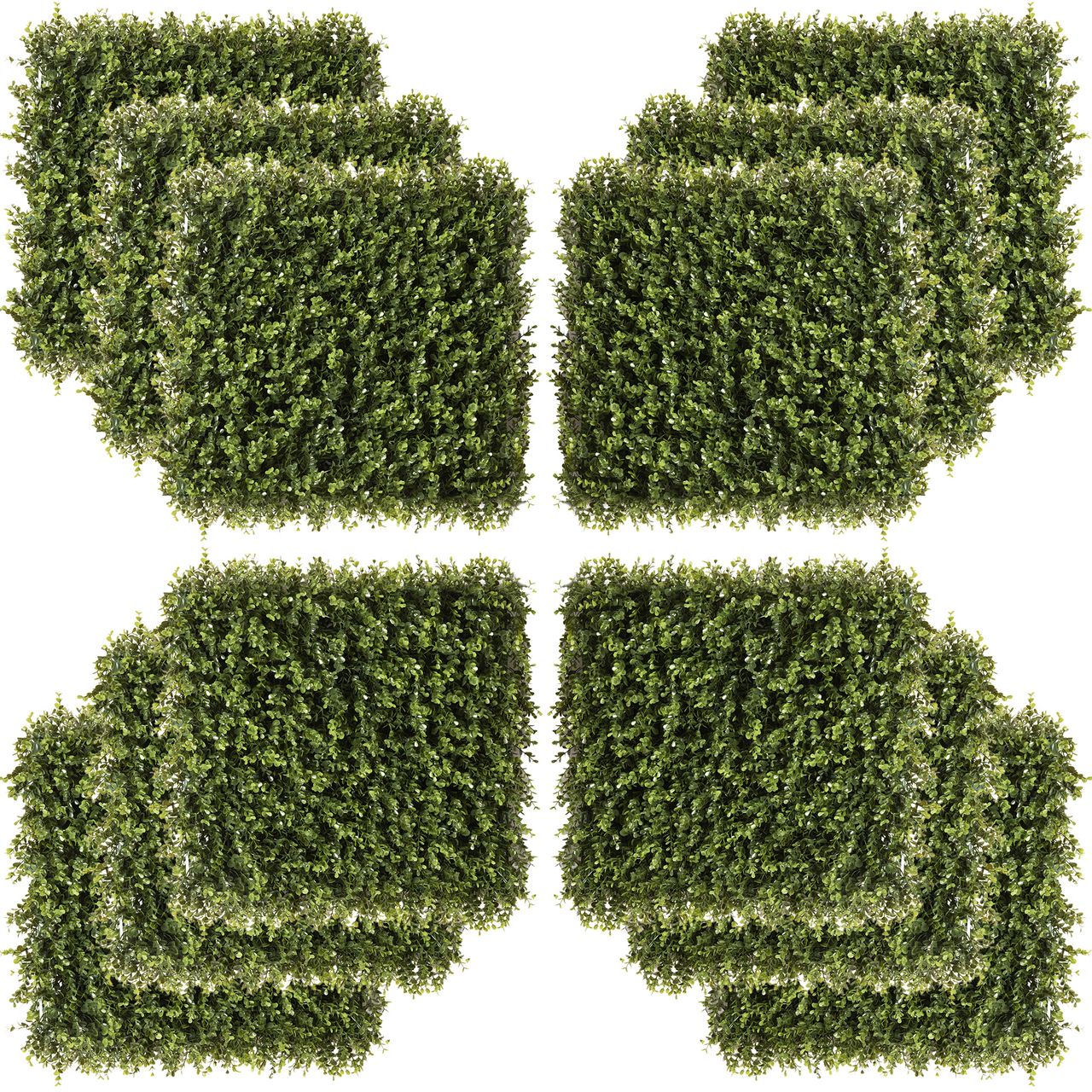 Outsunny 12 Stück künstliches Pflanzenwand Hecke 50x50 cm