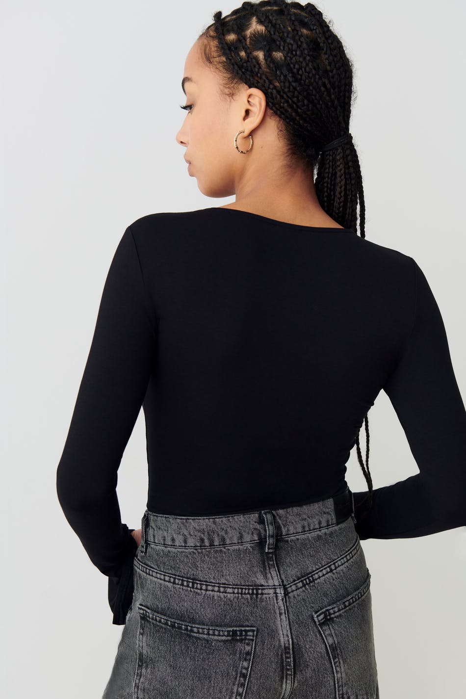 Soft touch crew neck top