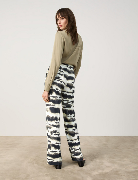 Fließende Hose mit weitem Bein Wideleg