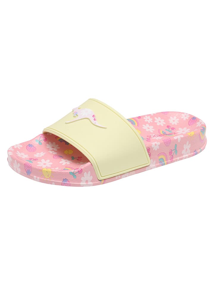 Kangaroos Pantoletten in Gelb/Rosa günstig kaufen