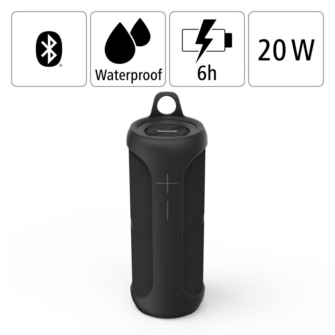 Hama Bluetooth Lautsprecher kabellos IPX7 wasserdicht Outdoor 2in1 teilbar Bluetooth-Lautsprecher