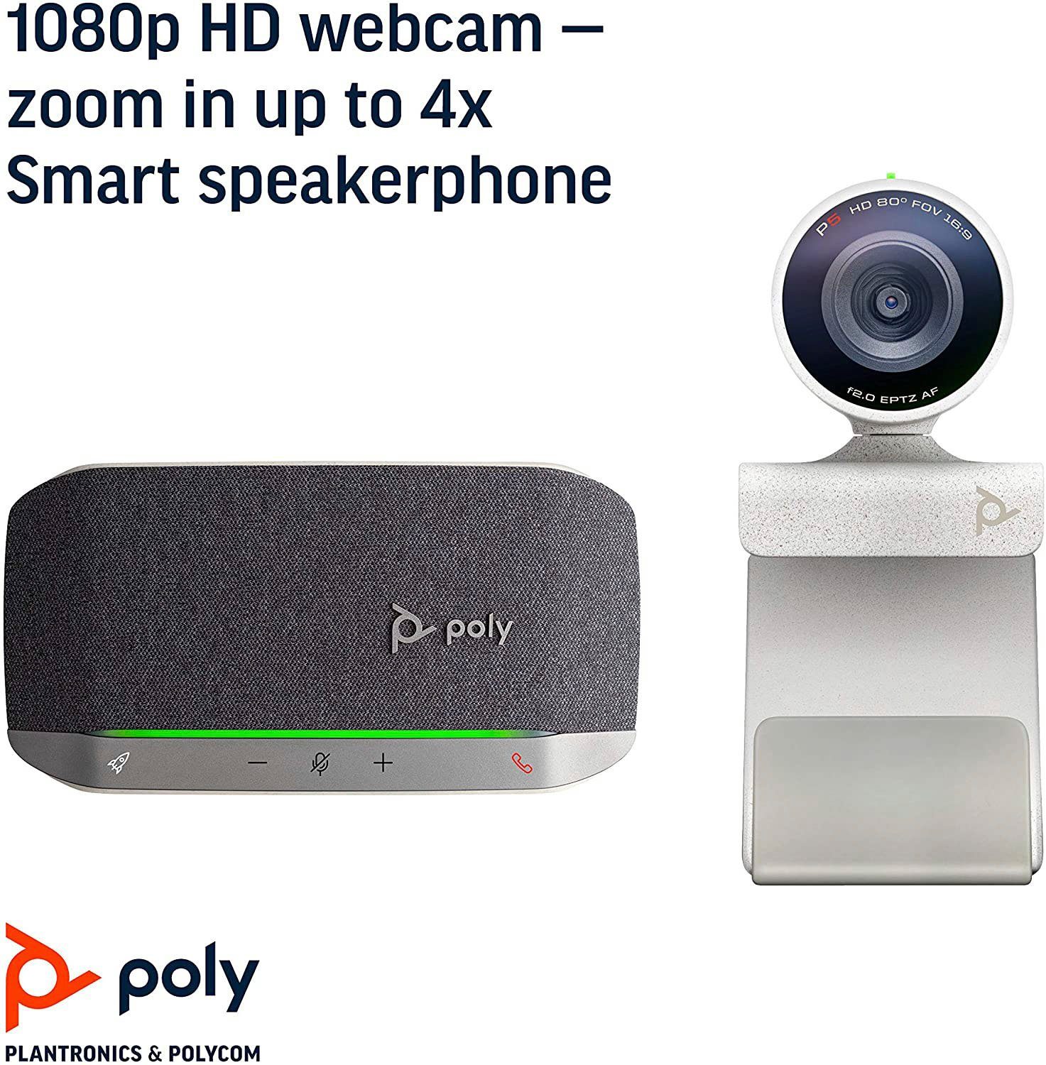 Poly Studio P5 USB HD Webcam (Full HD, Bundle mit Sync 20)