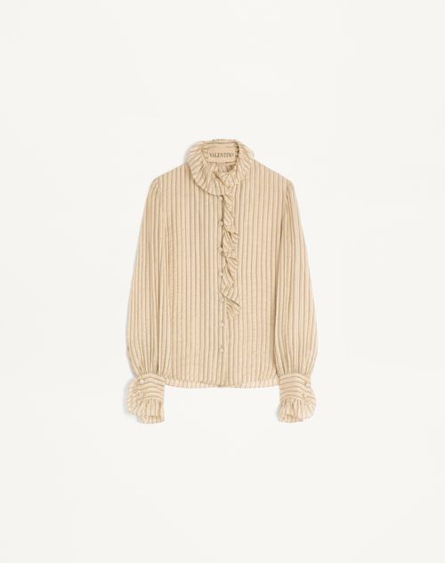 Lamé seersucker shirt