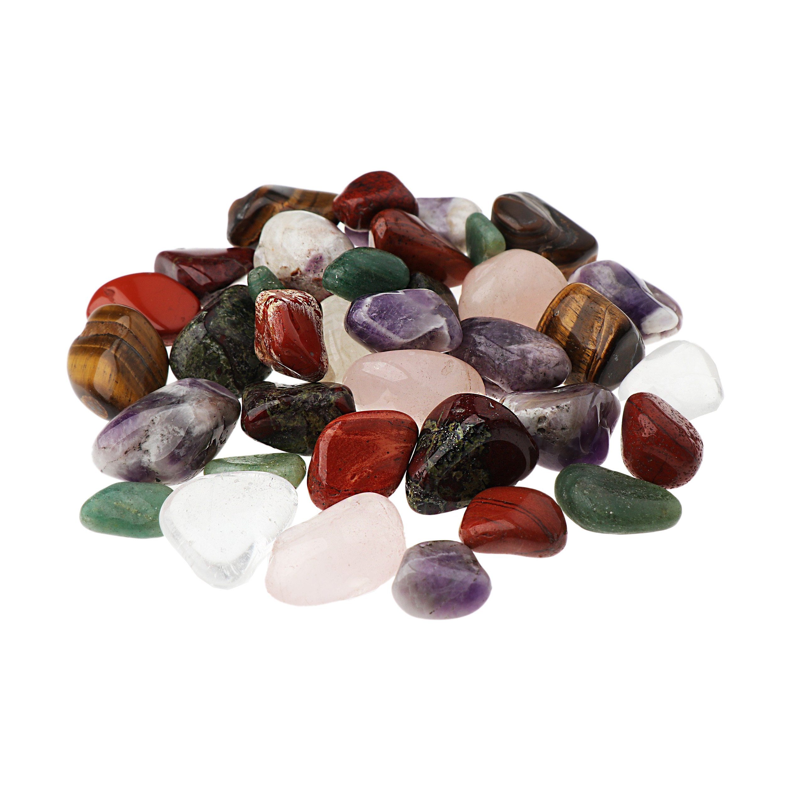 NKlaus Mineralstein 500g Trommelsteine Mix 25 - 35 mm Heilsteine Edelsteine Schmucksteine