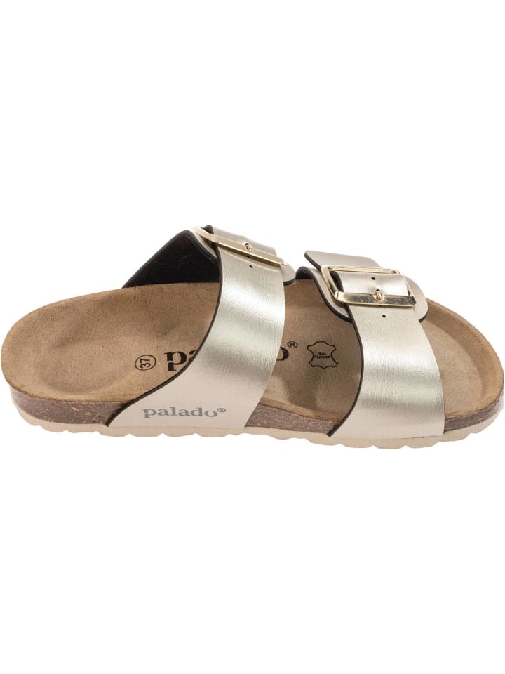 palado Pantoletten in beige metellic günstig kaufen