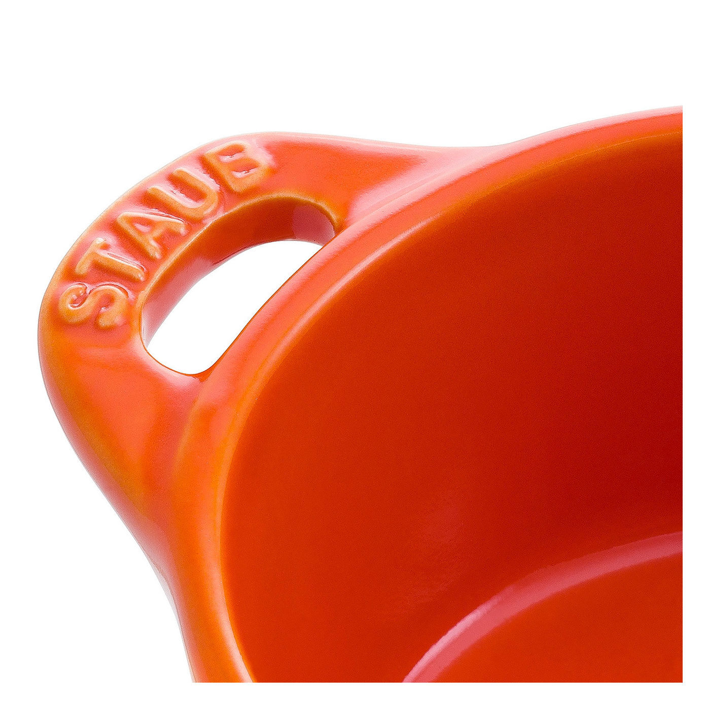 Mini Cocotte 10 cm, rund, Orange, Keramik