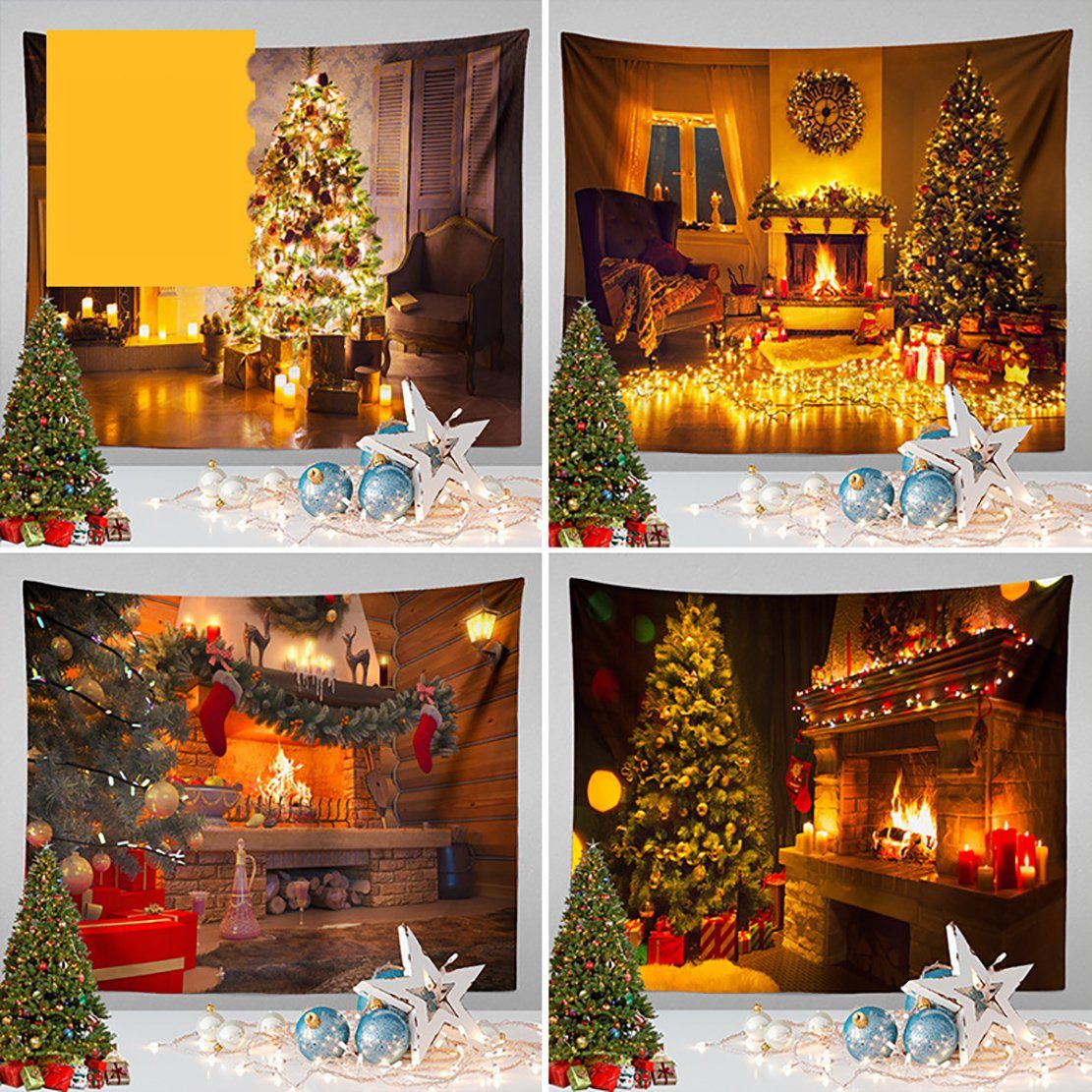 Wandteppich Weihnachtlicher, stilvoller, festlicher Schlafzimmer-Wandteppich, Uana