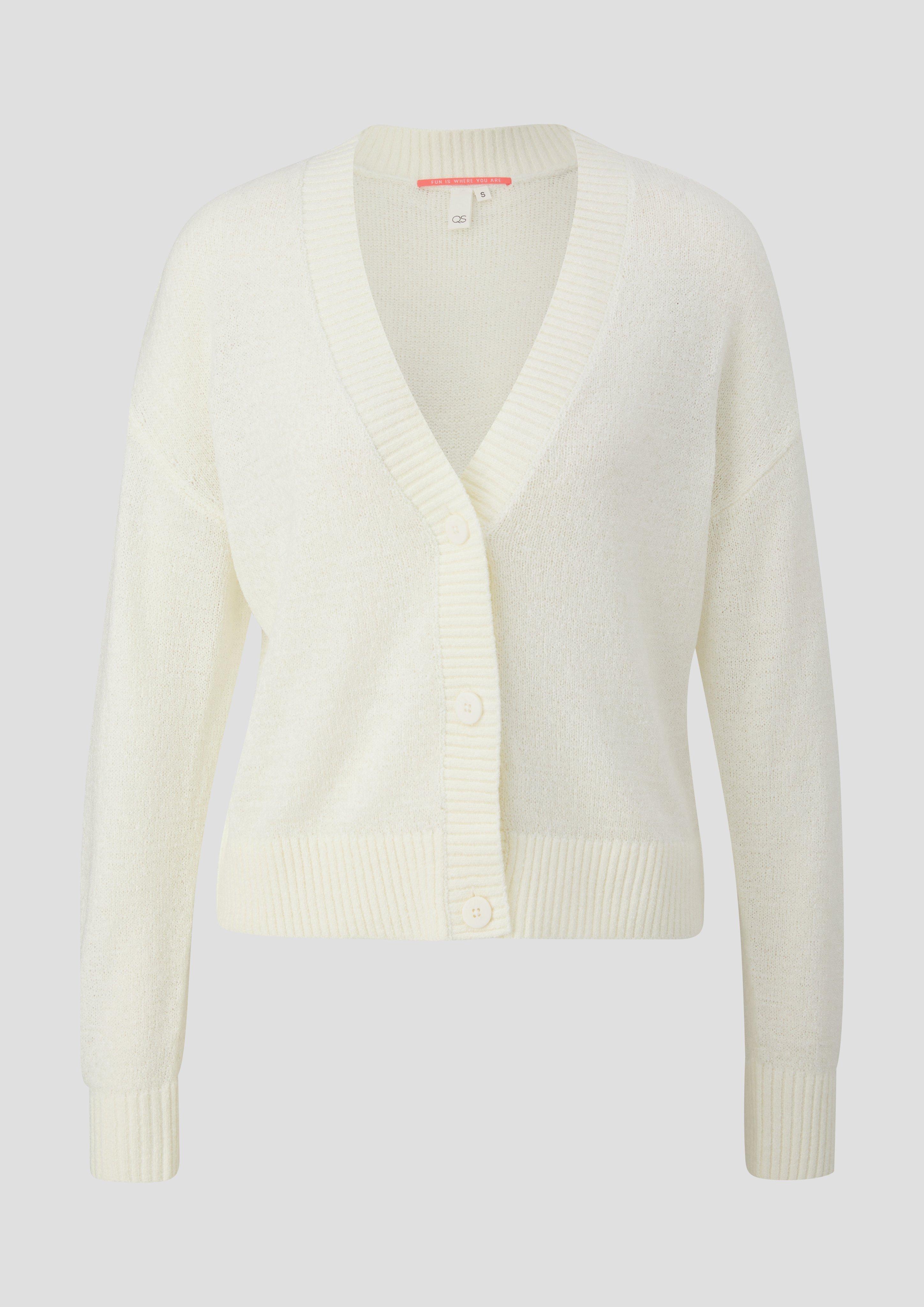 Verkürzte Strickjacke mit Knöpfen  2143199-0200
