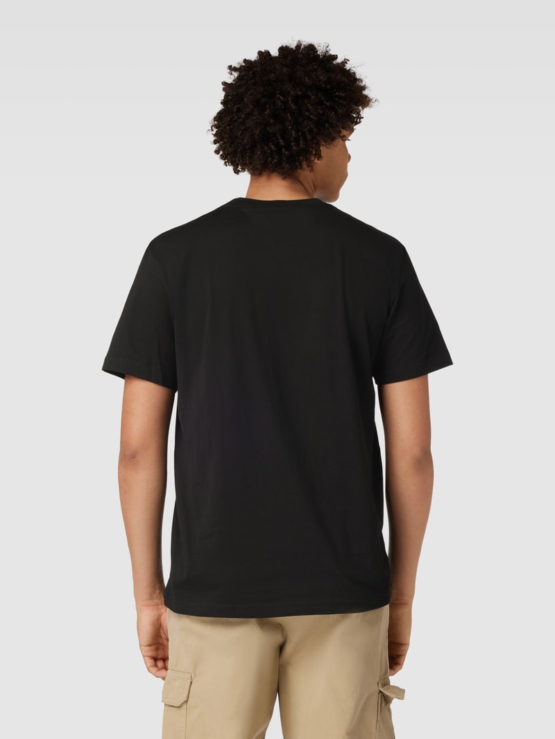 T-Shirt mit Logo-Stitching Modell 'EMBRO' in black