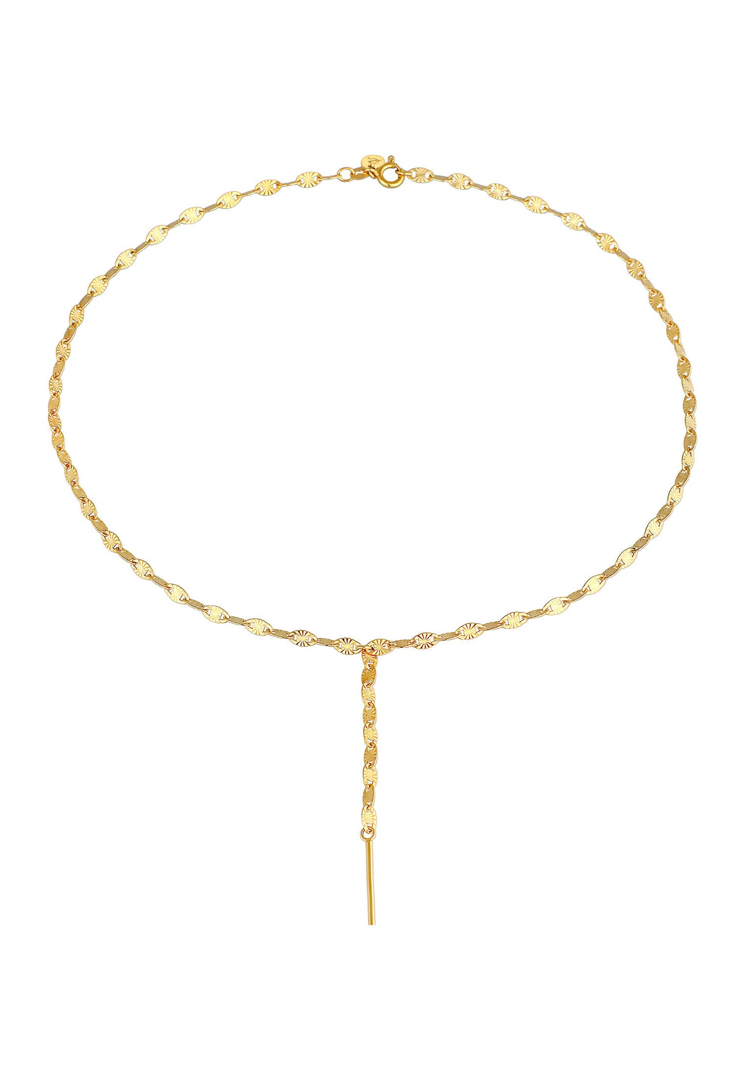 Collana da donna Elli PREMIUM con ciondolo a Y - Elegante placca con design a stella di tendenza in argento sterling 925 placcato oro