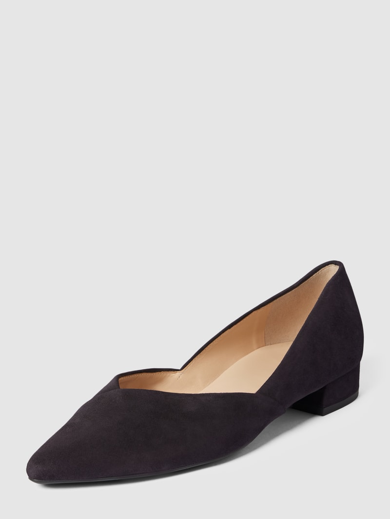 Ballerinas in unifarbenem Design Modell 'Boulevard' in marineblau