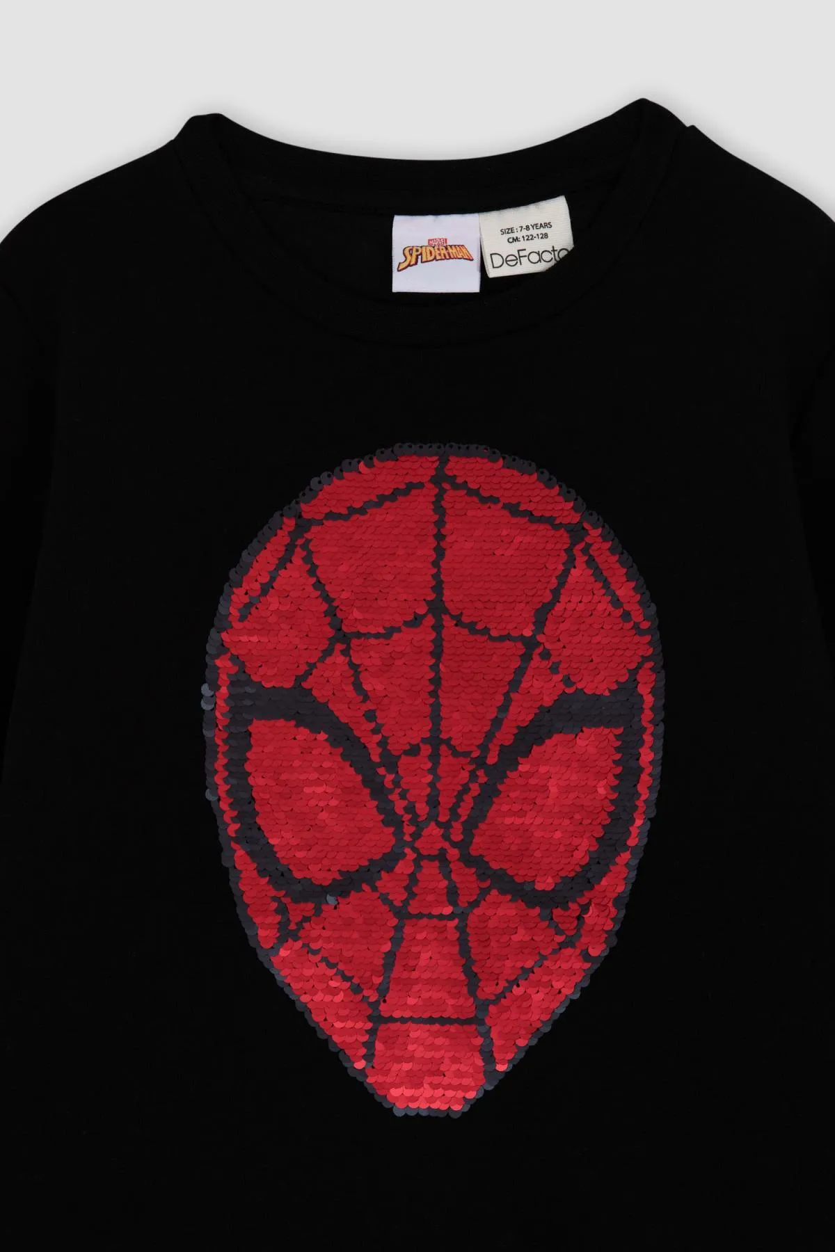 DeFacto  Marvel Spiderman Pailletten-Sweatshirt mit Rundhalsausschnitt für Jungen