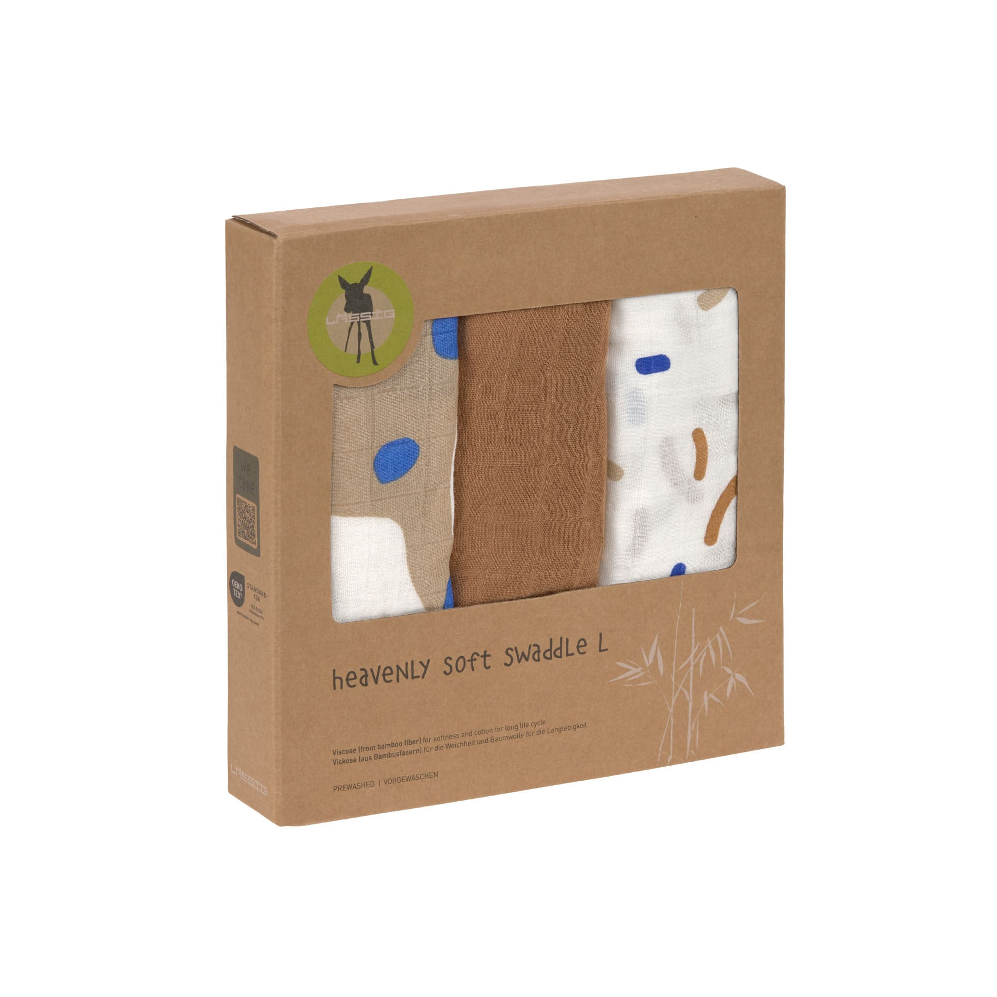 Mulltücher 3er Set 80 x 80 cm - Little Mateys, Royal Blau
