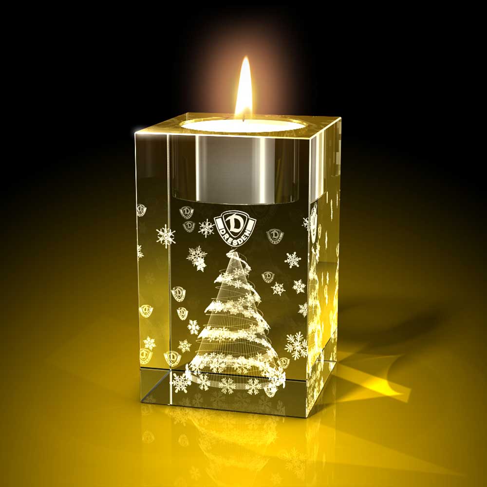 Glas Teelichthalter Dynamo-Weihnachtsbaum