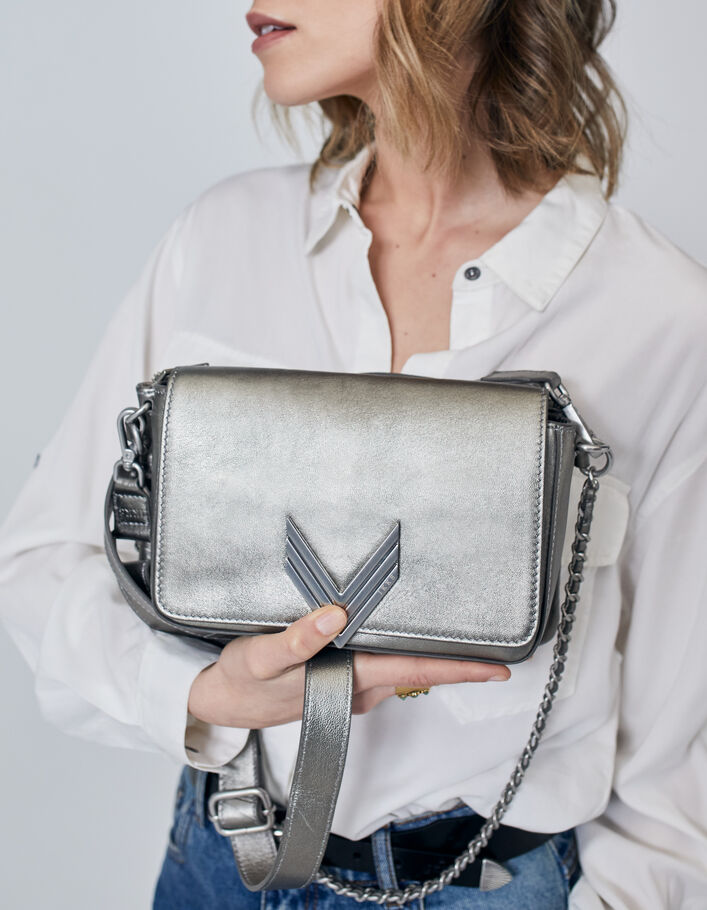 Le sac 111 RIMINI en cuir Silver Femme