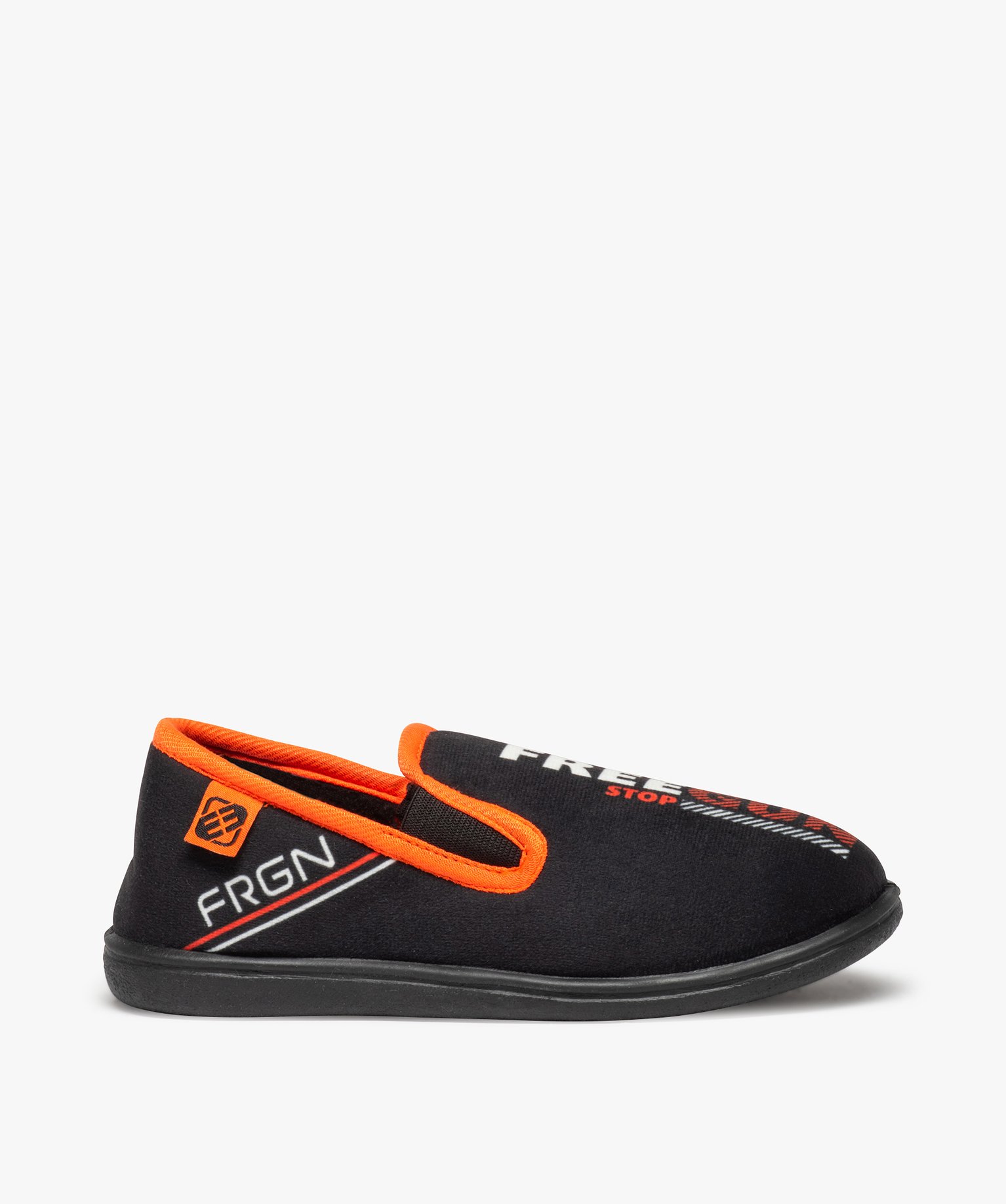 Chaussons Garçon en velours ras imprimé – Freegun noir | GEMO