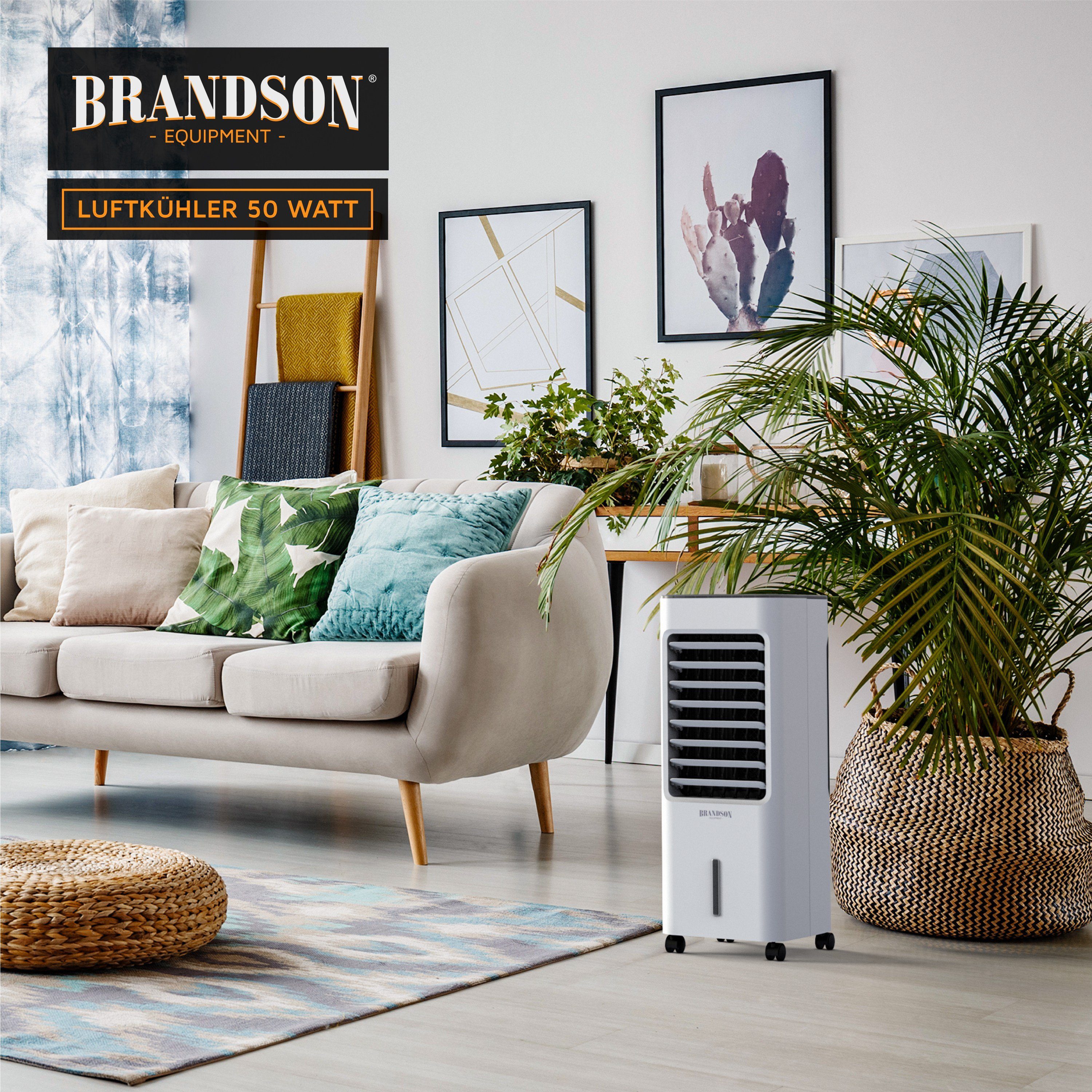 Brandson Ventilatorkombigerät, mobiler Luftkühler, Wasserkühlung, 5L Wassertank, Klimaanlage, 50W
