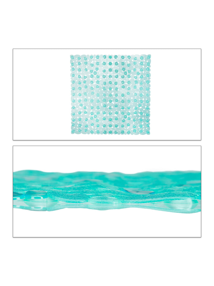 relaxdays Duschmatte in Blau - (B)53 x (T)53 cm günstig kaufen onesize