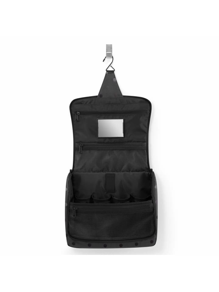 Reisenthel cosmetics toiletbag XL - Kulturbeutel 28 cm (twist blush) in glossy dots black günstig kaufen onesize