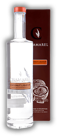 Chamarel Coconut Liqueur Chamarel Coconut Liqueur Feiner Likör aus Premium Rum und Kokosnuss. 0,5	 Liter - Vol 35%