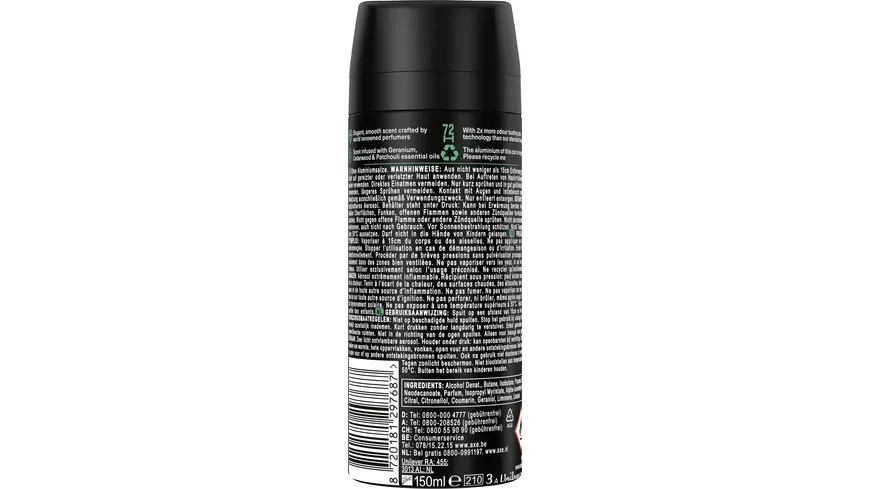 AXE Premium Bodyspray Emerald Geranium ohne Aluminiumsalze 150 ml