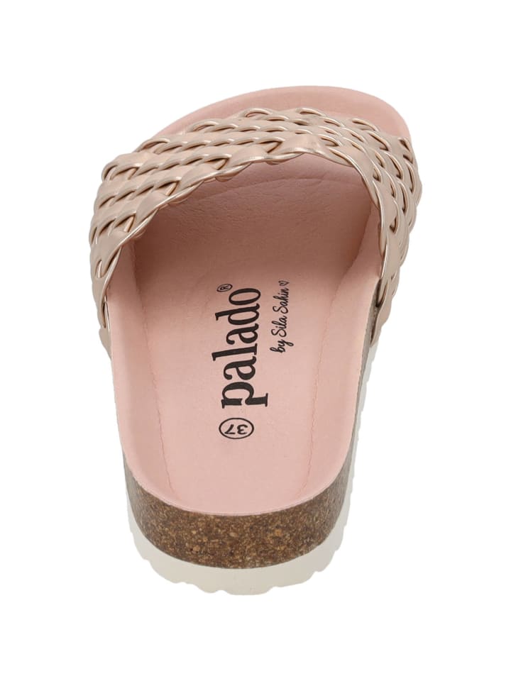 palado Pantoletten in beige matallic günstig kaufen