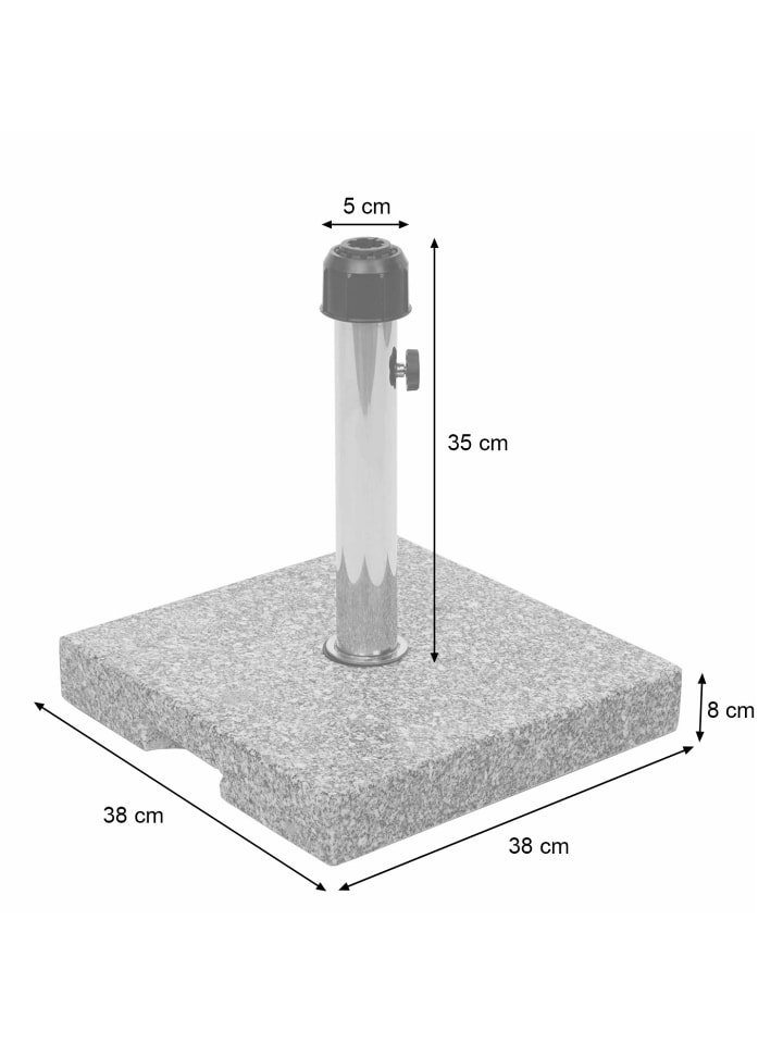 MCW Sonnenschirmständer F92, 23kg eckig grau günstig kaufen onesize