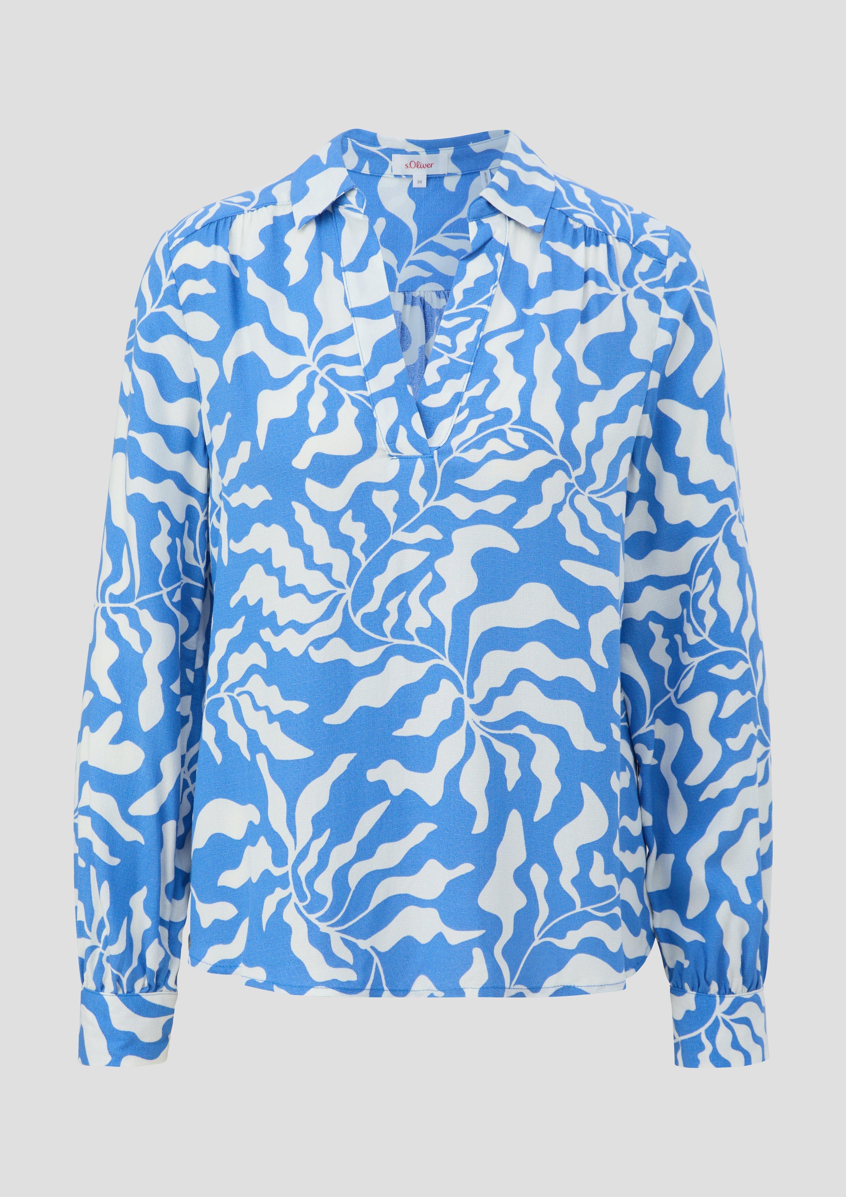 Viskosebluse mit V-Ausschnitt  2145123-55A1