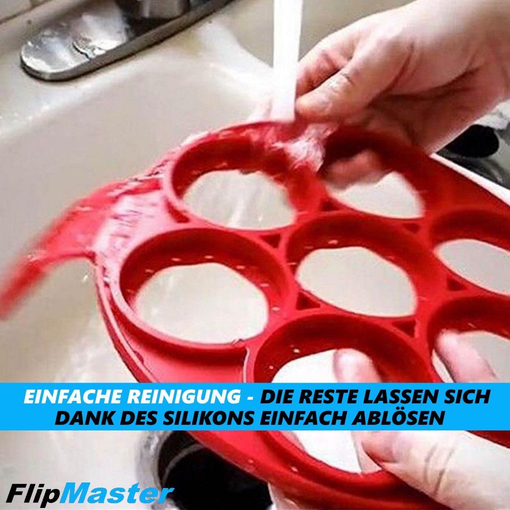 MAVURA Pfannenwender FlipMaster Flipper-Form Pfannenwender Silikon Eier, Pfannkuchen Maker Omelett Wender Küchenhelfer Backform