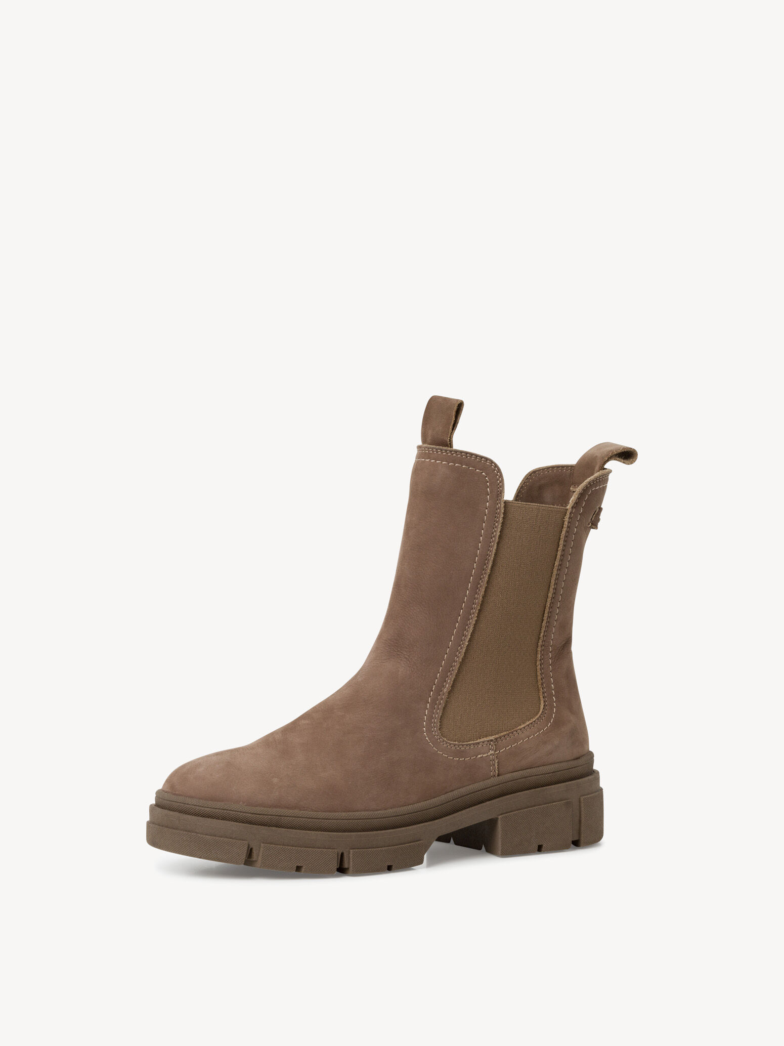 Bottine Chelsea en cuir - marron