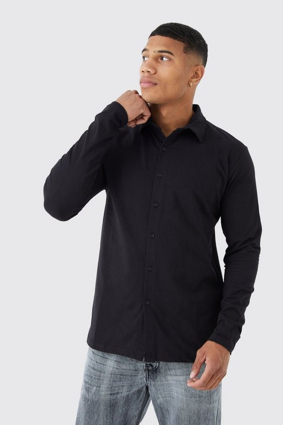 Langärmliges Jersey-Hemd