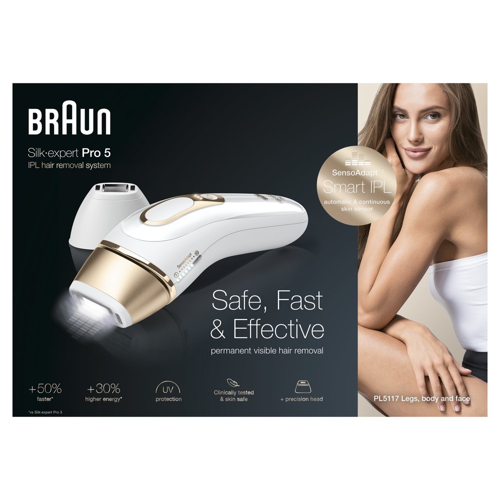 braun Braun Silk·Expert Pro 5 Épilateur Lumière Pulsée Intense IPL Dernière Génération Epilateur À Lumière Pulsée