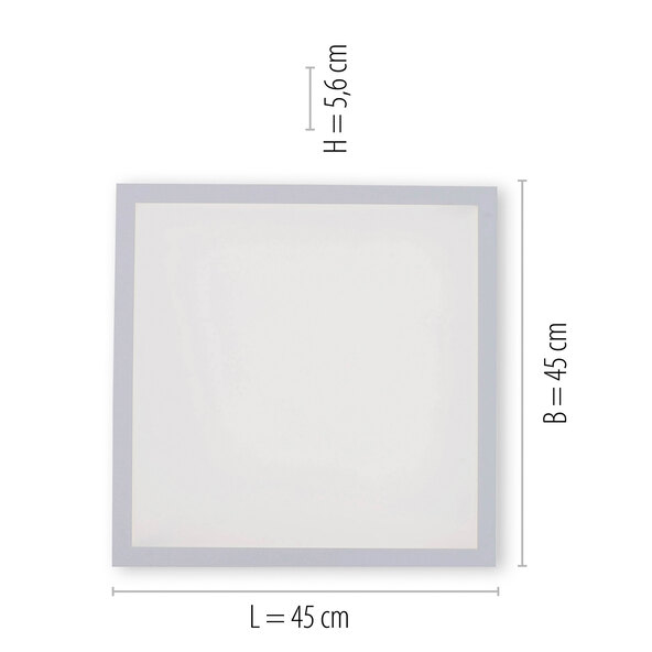 LED-Deckenleuchte LOLAsmart Flat, 45 x 45 cm