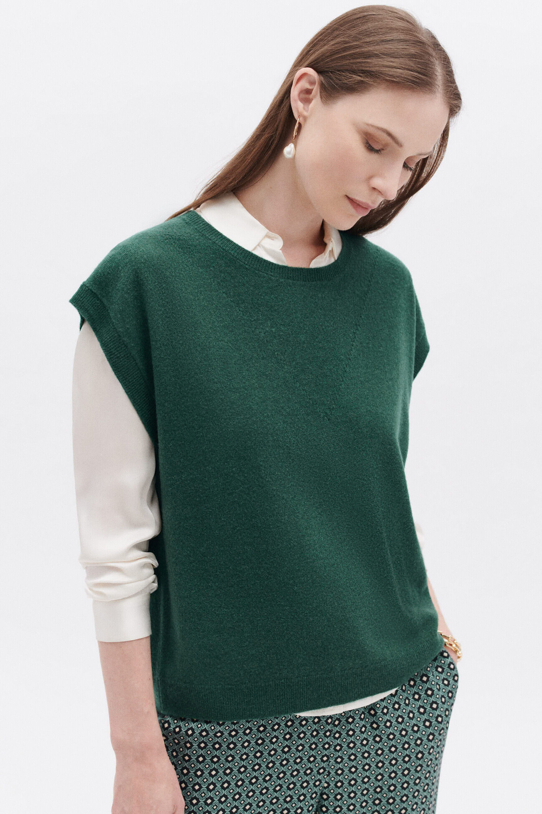 Pull mathilde vert fonce femme
