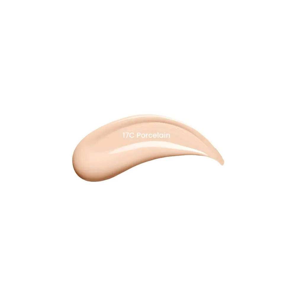 „Tirtir Mask Fit“ raudonos spalvos pagalvėlės formos makiažo pagrindas SPF40 PA++, 17C porcelianas