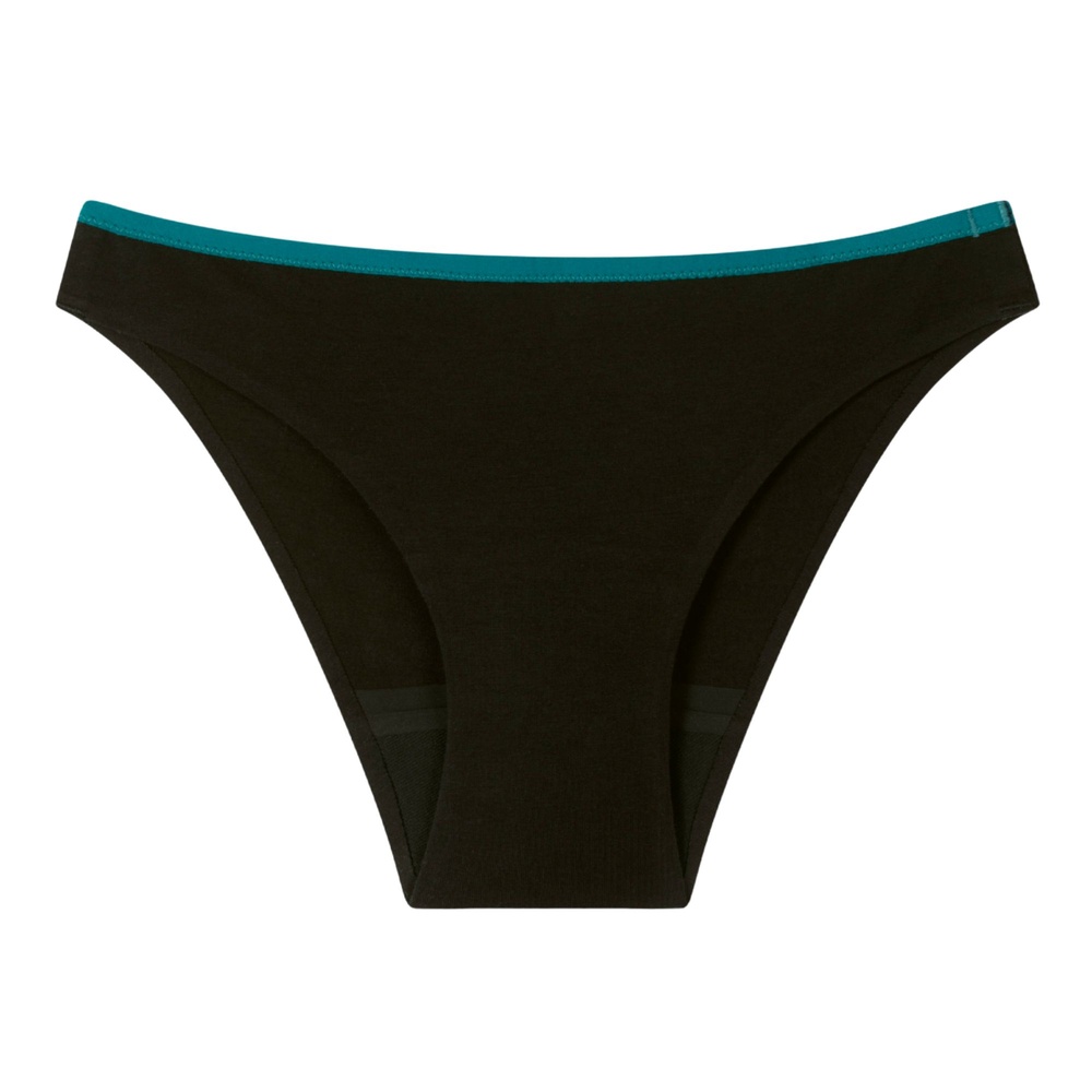 smoon lingerie Culotte menstruelle coton sans couture Flux moyen - NOIR