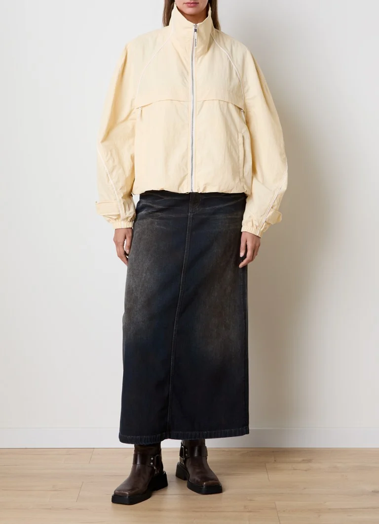 Φούστα μίντι με ζώνη από οργανικό βαμβάκι Acne Studios