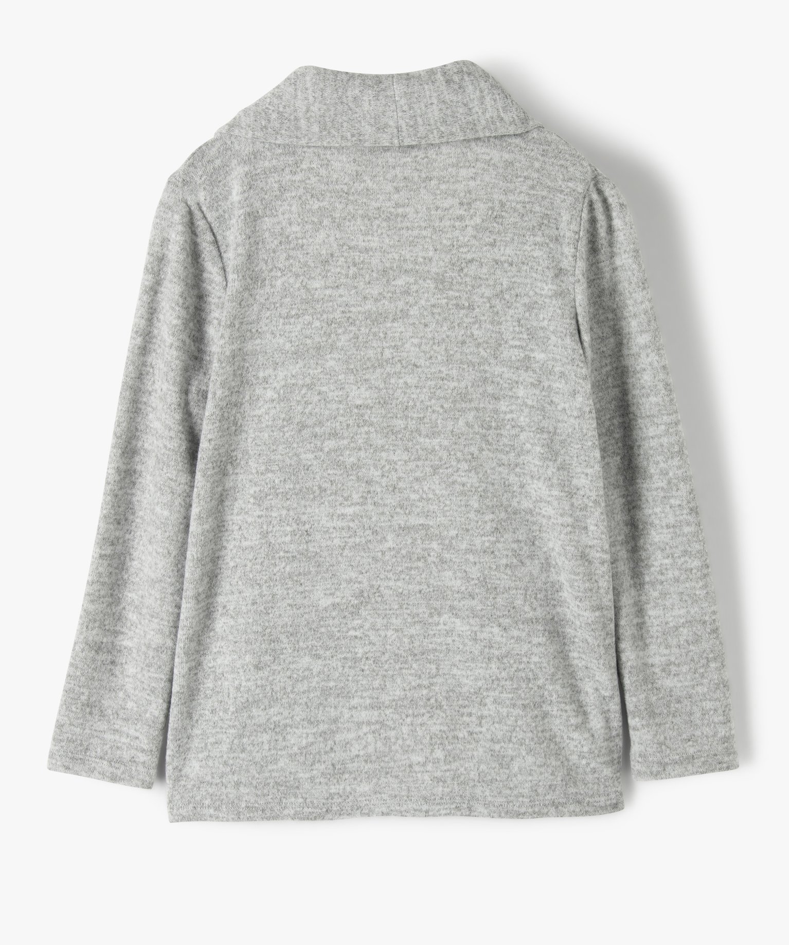 Gilet fluide porté ouvert fille gris | GEMO