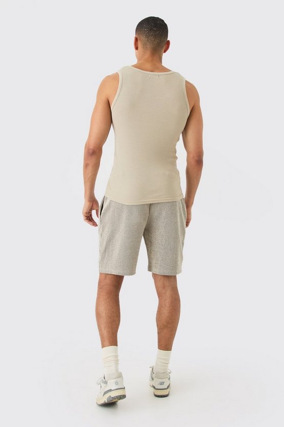 Geripptes Muscle-Fit Tanktop
