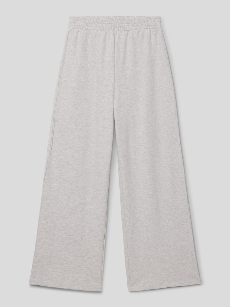 Sweatpants mit elastischem Bund Modell 'suavet' in mittelgrau meliert