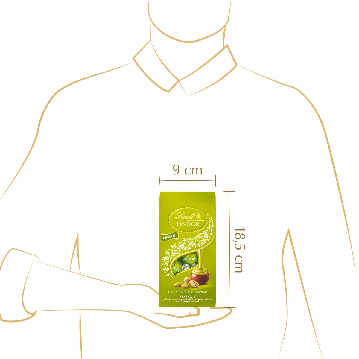 LINDOR Kugel Beutel Pistazie, 137g