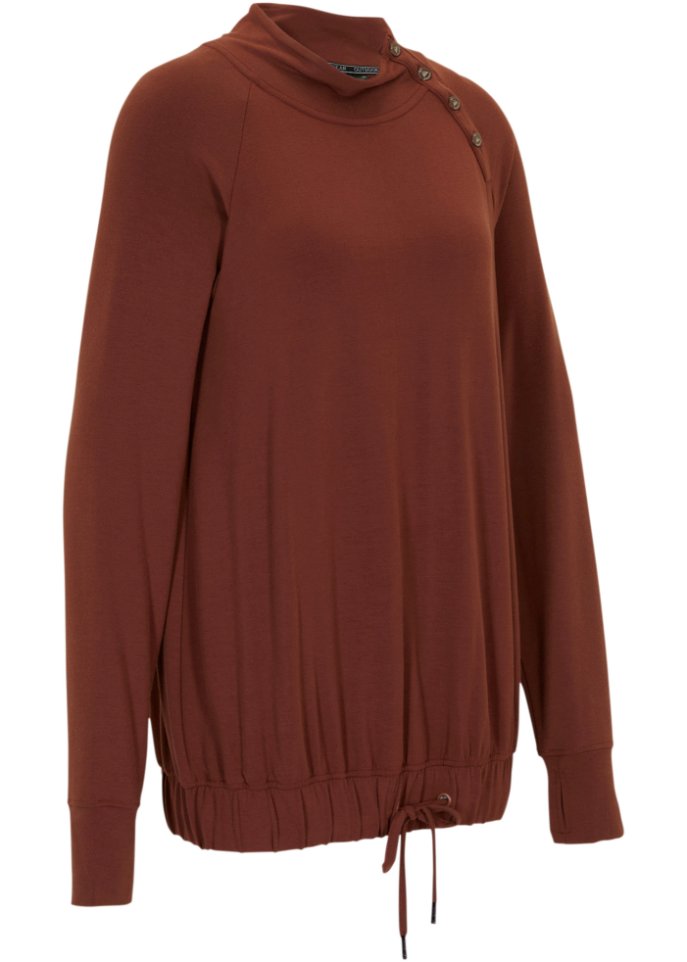 Sweatshirt mit geknöpftem Kragen